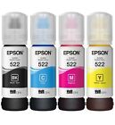 Genuine Epson 522 Ink Bottles 4 Pack For Et-2720 Et-2800 Et-2400 Et-4700 Et-4800
