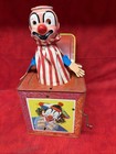 Vintage Mattel Tin Litho Clown Jack-in-the-box