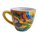 Nestle Abuelita Ceramic Coffee Mug Colorful Monkey Butterfly Mexico Cup