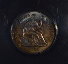 1861 Liberty Seated Half Dime  anacs Ms60 