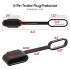 Calvana  4 Pack 4-pin Trailer Plug Protector  Connector Dust Cover For 4-way   