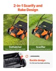 Vevor 2-in-1 Electric Dethatcher And Scarifier Lawn Dethatcher 16-inch 15 Amp