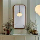 Milk Glass Adjustable Pendant Ceiling Light Brass Finish - Hearth   Hand