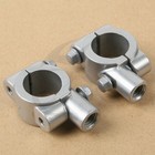 7 8  22mm Universal Handlebar Motorcycle Bike Mirror Mount Bracket Clamp Silver