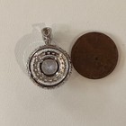 Sterling Silver Cz Halo Pendant Bridal Style