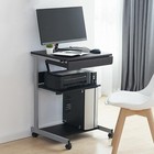 Rolling Computer Desk Small Laptop Pc Corner Table Workstation For Home Office