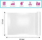 12 x20ft White Pu Heat Transfer Vinyl Easy Weed Htv Iron-on For T-shirts  Fabric