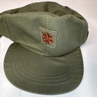 Lot Of 2 Vintage Military Olive Drab Utility Caps Fatigue Style Hats