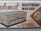 Rare Vtg Nos White Mcm Atomic Starburst Mailbox Diplomat Dp1 Jumbo Original Box
