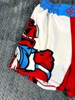 Mens Mma Fight Shorts Small Red White Graphic Elastic Waist Wrestling Boxing