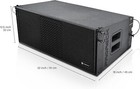 Proreck Dual 10   Full Range 5000w P m p o Powered Dj Line Array Speaker Pa Set