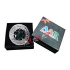 Scottish Kilt Brooch Fly Plaid Brooches Thistle Design Green Stone Chrome 3  Aar