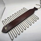 Vintage Wood Tie Rack - Tie Hanger For 20 Ties - Tie Rack Holder- Necktie Hanger