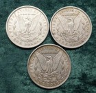 3 Morgan Silver Dollars  United States Silver  1 Coins  1882 O 1885 O 1889