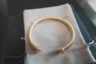 New davldyruman 5mm Cable cuff W Diamonds   18k Goldbracelet M