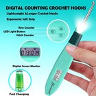 18 Size Counting Crochet Hooks With Light  Digital Counter Crochet Hooks Set    