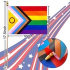 12pcs 8  12 Inch Small Intersex Progress Pride Flags Lgbt Progressive Inclus
