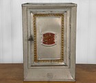 Antique Farmhouse Tin Metal Bread   Cake Cabinet Cupboard