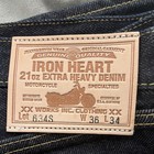 Iron Heart 21oz Extra Heavy Selvedge Denim Jeans Straight Fit Raw Wash Blue