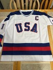 Mike Eruzione Team Usa Hockey White Jersey 1980 Gold Medal  miracle On Ice 