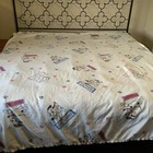 Vintage Disney 101 Dalmations Vtg 90   s Full Flat Sheet Remnant Fabric 83x92 Dogs