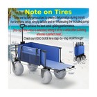 51  Beach Wagon With 10  Inflatable Pu Balloon Wheels  440lbs Heavy Duty Beac   
