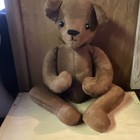 Brown Plush Jointed Mohair Teddy Bear Stuffed Animal Brown W  Black Eyes