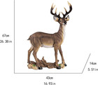 26 38 Inch Weather-resistant Sika Deer Statue And Deer Decoy - Outdoor Garden La