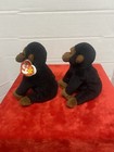 Lot Of 2 Vintage Ty Beanie Baby 1996 Congo The Gorilla Stuffed Animal Toy Cute