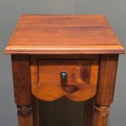 Vtg Old  pier 1  Solid Pine Wood Side End Accent Lamp Night Table Stand Drawer