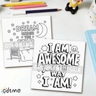 Motivational Quotes Coloring Book Adult Teen Cozy Spaces Relaxation Painting