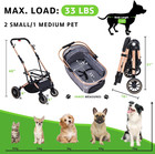 Dog Stroller For Dogs - 3 In 1 Pet Stroller With Detachable Storage Basket 4