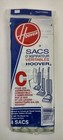 New Hoover Type C Upright Vacuum Cleaner Bags 40100003c 4 Pack Genuine Oem