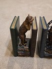 2 Piece Set Of Bookends - Cat   Bird Cages - Very Heavy - Detailed Design 