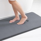 Non Slip Silicone Bath Mat Soft Absorbent Quick Dry Bathroom Shower Floor Rug