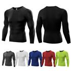 Men Long Sleeve Compression Shirt Base Layer Gym Thermal Tights Tops Activewear 