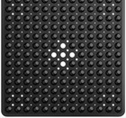 Pvc Shower Mat Suction Cup Anti Slip Bath Mat Square Holes To Drain - 21  X 21 