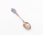 925 Sterling Silver  Vintage Enamel Alsfeld Germany Espresso Spoon  Tr1599
