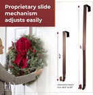 Adjustable Length Door Wreath Hanger   Oil Rubbed Bronze  - 20 Lb  Capacity