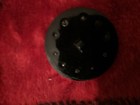 Vintage Black Plastic Celluloid Button 1 3 8    With Ten Rhinestones