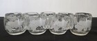 Set Of 9 Nestle Co  World Globe Clear Glass Coffee Mugs Cups Euc 