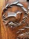 Large French Antique Carved Wood Cabinet Door Couple Of Birds
