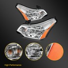 Headlights Assembly For 2008-2011 Ford Focus S Se Ses Sel Chrome Housing Pair