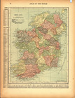 1912 Original Map Scotland Or Ireland Color Vintage From Hammond Atlas