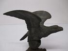 Vtg Antique Cast Iron Americana Flying Eagle Statue Flag Pole Topper Finial