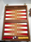 Vintage Pacific Game Co Bakelite Chips Backgammon Set Red   Butterscotch