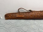 Vintage Tooled Leather Rifle Scabbard Sheepskin Lined Western Saddle Gun Case