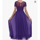 H s d  Mother Of The Bride Dresses Chiffon Evening Formal Dress Short Sleeve Wed