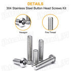 M10 Button Head Socket Cap Screws Allen Hex Drive 304 Stainless Steel 12mm-100mm