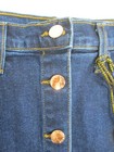 Vibrant Miu Skirt Women s Size Large Solid Blue Button Fly Stretch Denim K1630